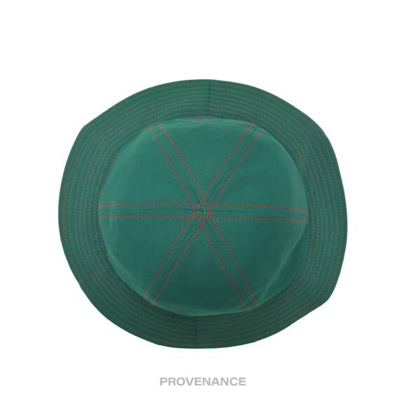 🔴 Balenciaga Sports Logo Embroidered Bucket Hat - Green Red - Picture 4 of 6